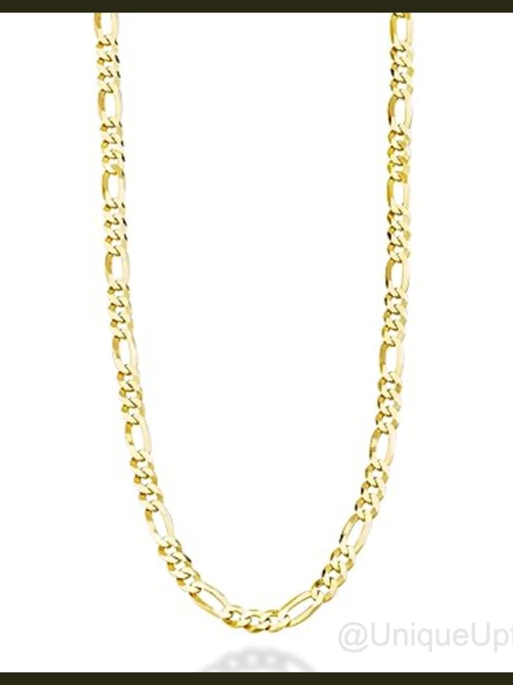 Italian 925 Sterling Silver 5mm Figaro Chain Necklace Lobster Clasp
